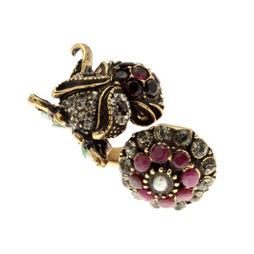 Owl, Flower and Butterfly Ring - Image 4