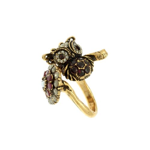 Owl, Flower and Butterfly Ring - Image 3