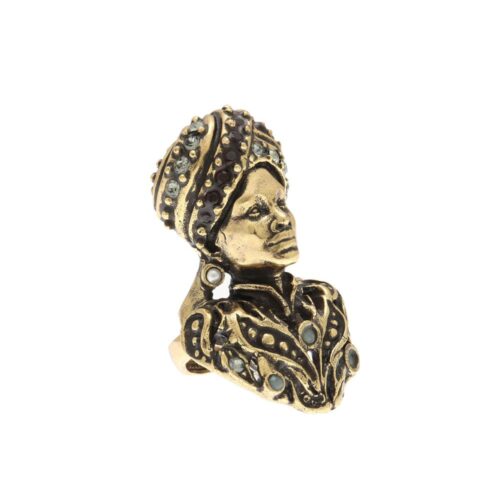 Anello fatto a mano raffigurante un Moro con pietre dure