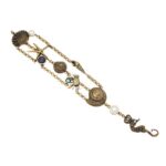 Bracciale artigianale con animali e pietre dure