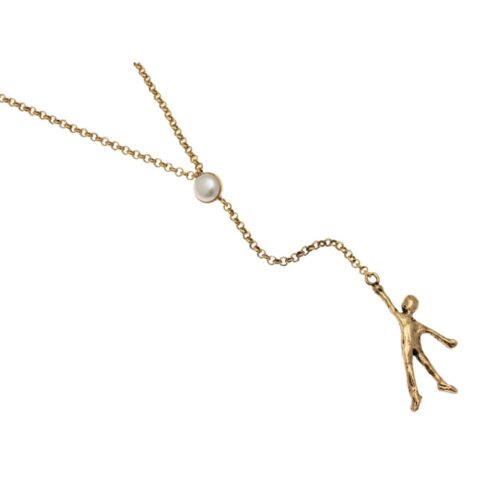 Collana artigianale e creativa con perla