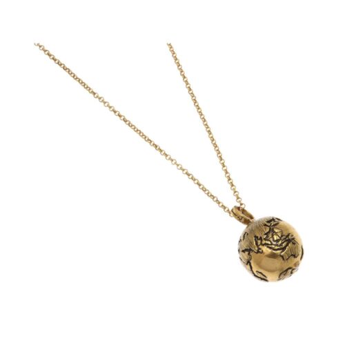Collana artigianale con pendente a forma di globo terrestre