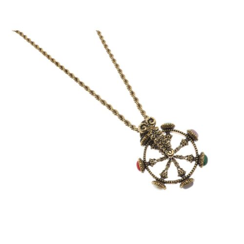 Collana artigianale con pietre dure e perle