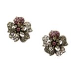 Orecchini di bigiotteria originale con swarovski e rubini