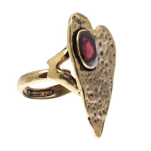 Heart Ring with Garnet - Image 2