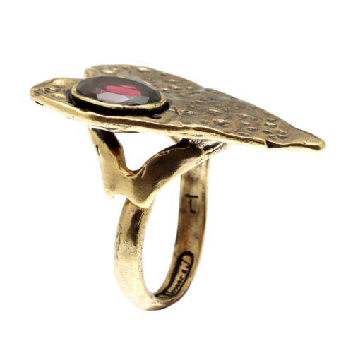 Heart Ring with Garnet - Image 3