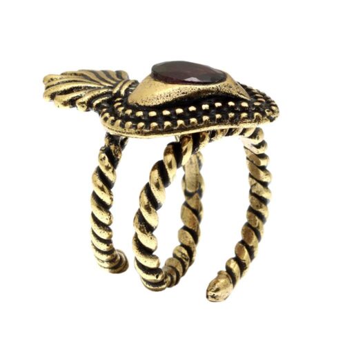 Sacred Heart Ring with garnet - Image 3