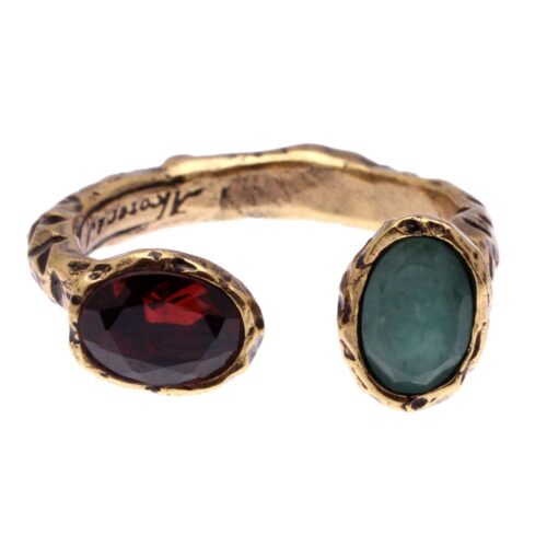 Garnet and Emerald Ring - Image 2