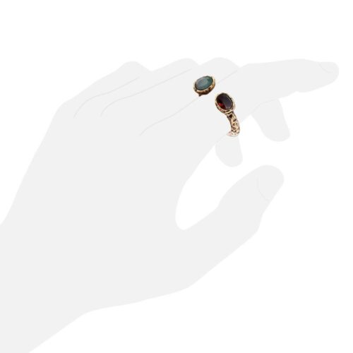 Garnet and Emerald Ring - Image 3