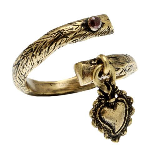 Sacred Garnet Heart Ring - Image 1