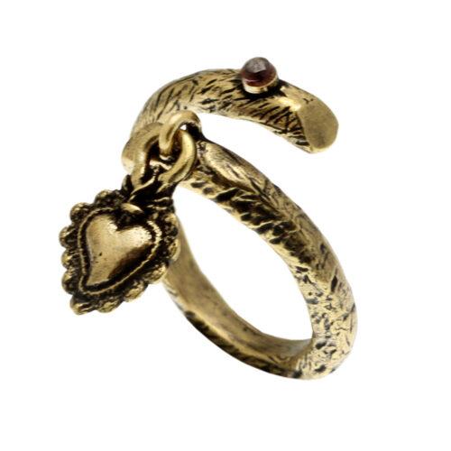 Sacred Garnet Heart Ring - Image 2
