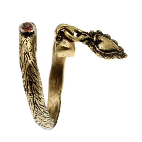 Sacred Garnet Heart Ring - Image 3