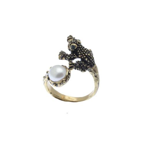 Pearl Frog Ring - Image 2