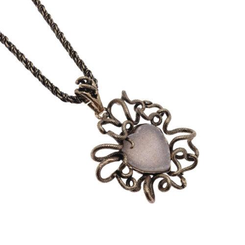 Heart Necklace with Snakes - Image 1