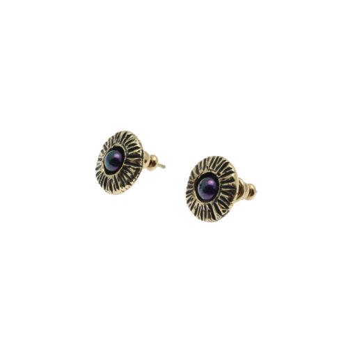 Elegant Black Pearl Earrings - Image 3