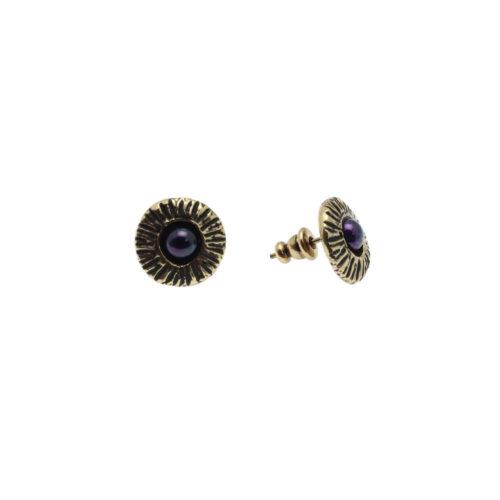 Elegant Black Pearl Earrings - Image 2