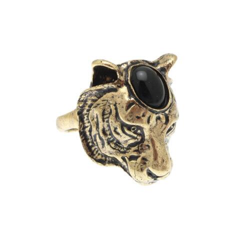 Lion Ring with Onyx - Image 1