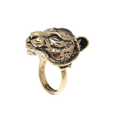 Lion Ring with Onyx - Image 3
