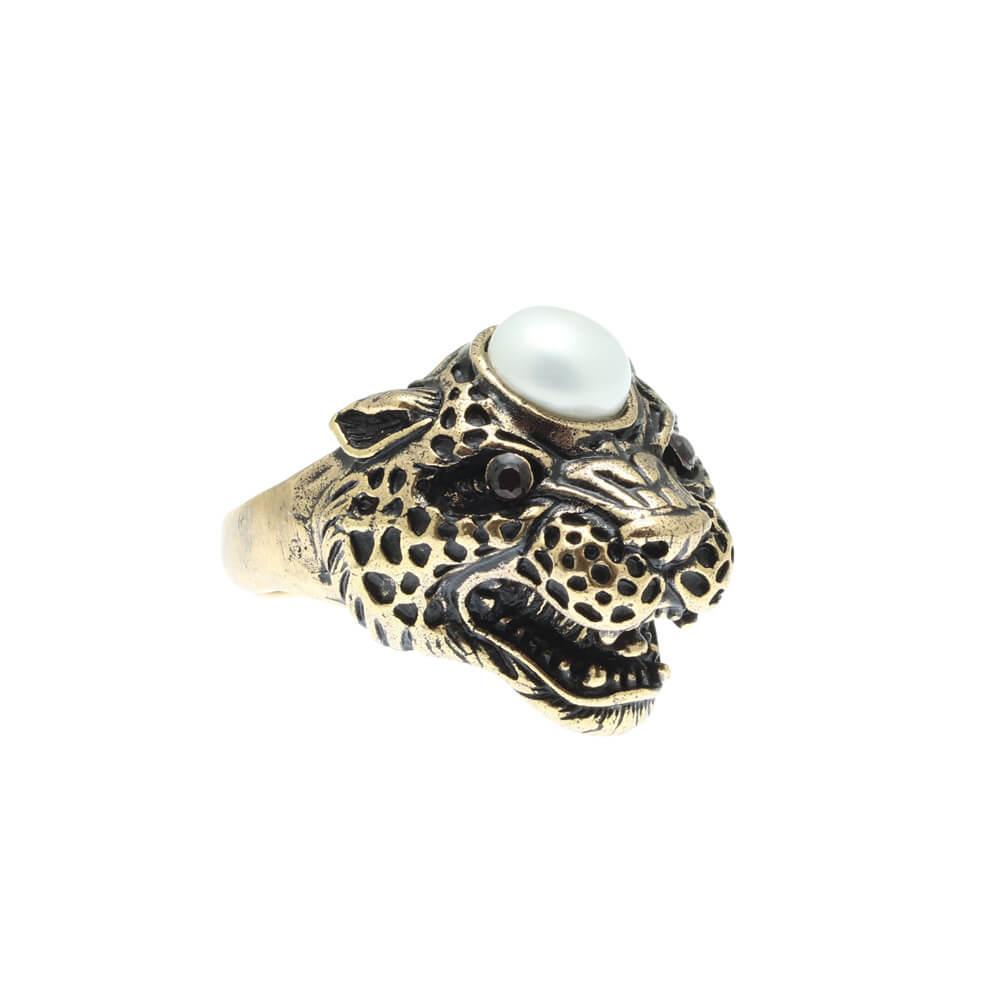 Jaguar Ring with Pearl