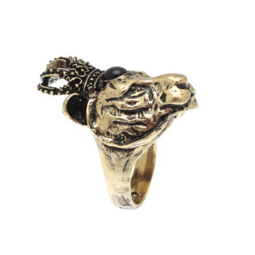 Lion Ring with Crown - Image 2