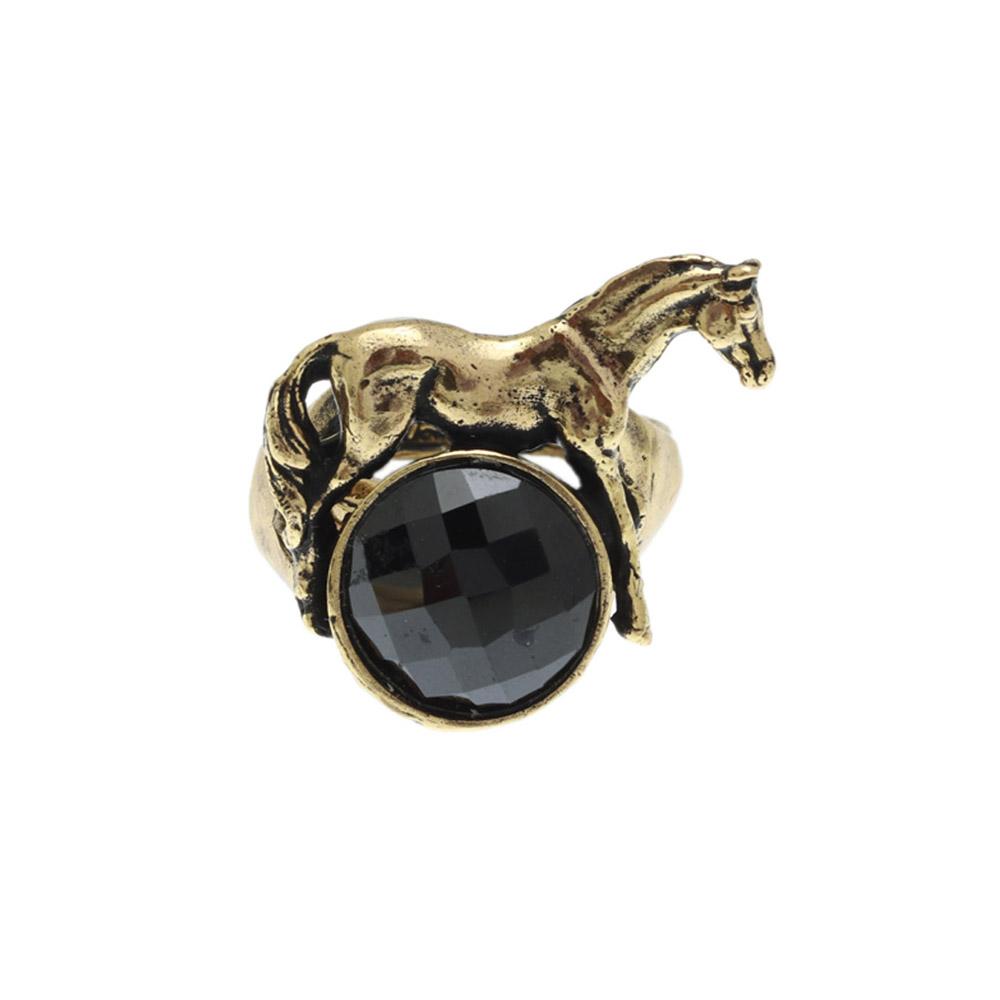 Spinel Ring with Horse