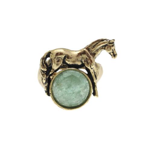 Emerald Ring with Horse - Image 1