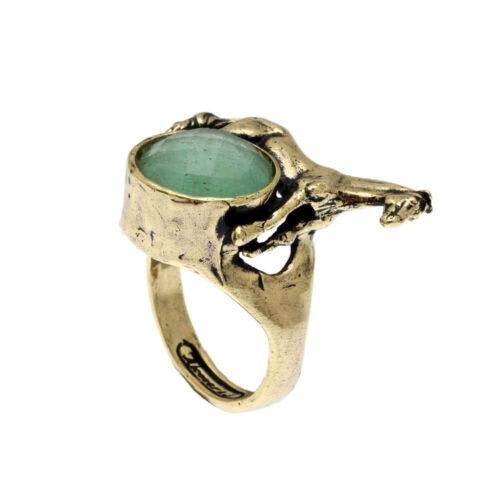 Emerald Ring with Horse - Image 2