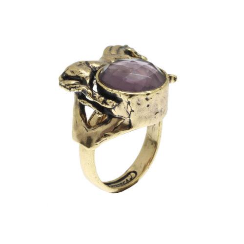Amethyst Ring with Horse - Image 2