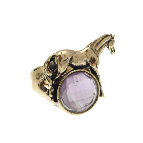 Amethyst Ring with Horse - Image 3