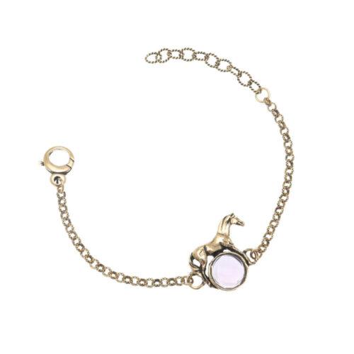 Amethyst Bracelet with Horse - Image 1