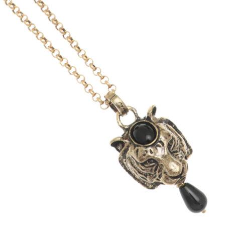 Lion Necklace with Onyx - Image 1