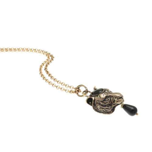 Lion Necklace with Onyx - Image 3