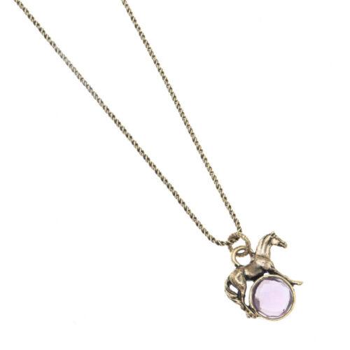 Amethyst Necklace with Horse - Image 3