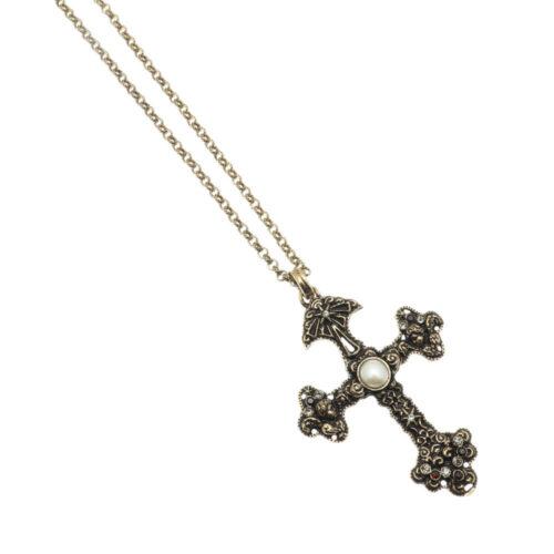 Pearl Cross Necklace - Image 3