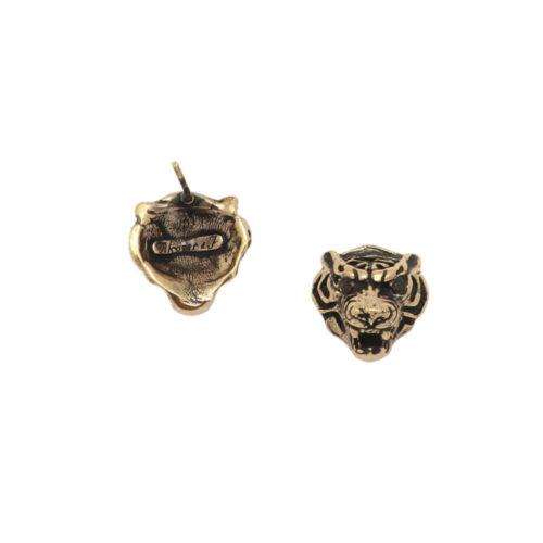 Tiger Earrings with Garnet - Image 3