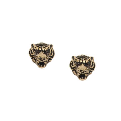 Tiger Earrings with Garnet - Image 1