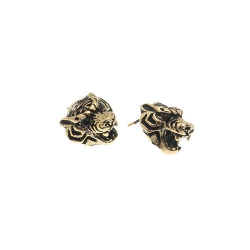 Tiger Earrings with Garnet - Image 2
