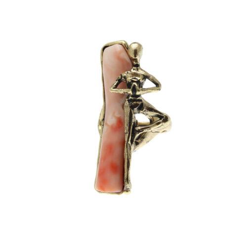 Yoga Ring with Coral