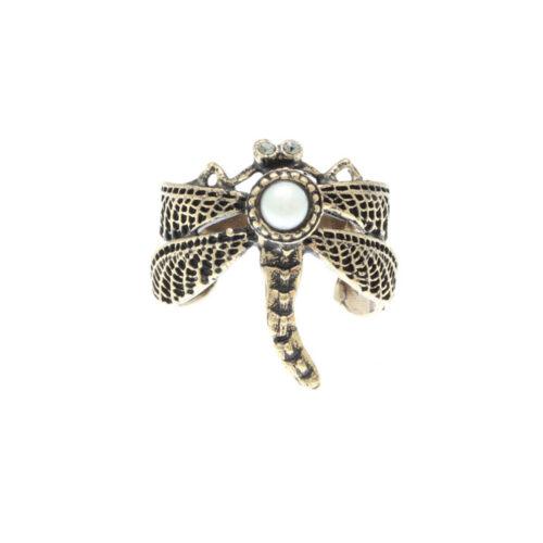 Dragonfly Ring with Pearl