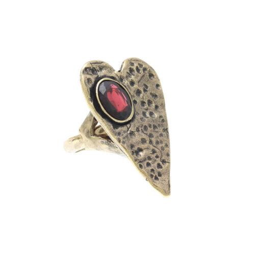 Heart Ring with Garnet - Image 3