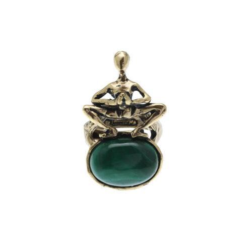 Yoga Ring with Malachite