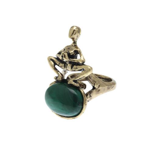 Yoga Ring with Malachite - Image 2