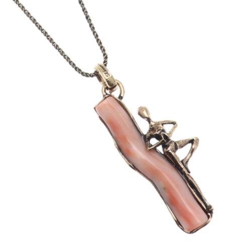Yoga Necklace with Coral