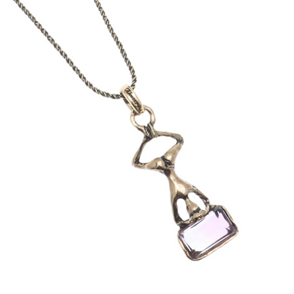 Yoga Necklace with Amethyst