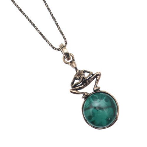 Yoga Necklace with Malachite