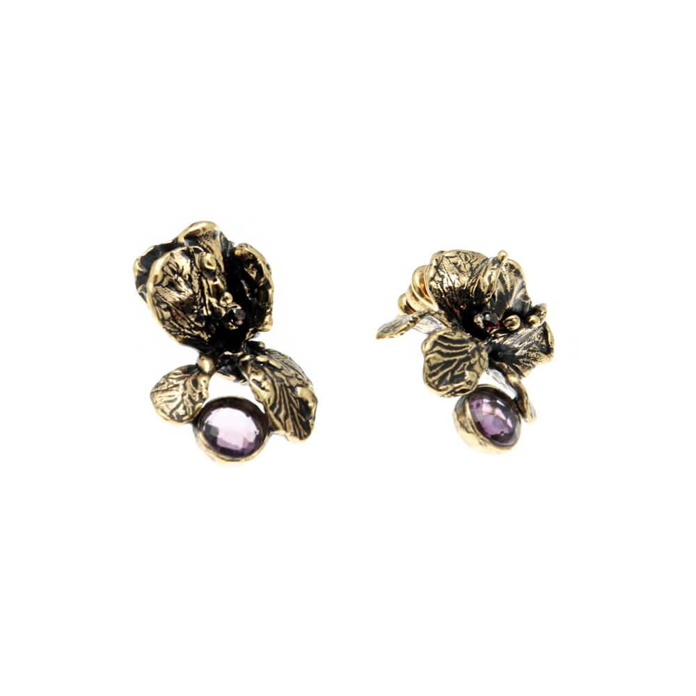 Purple Iris Earrings – Alcozer & J. Shop