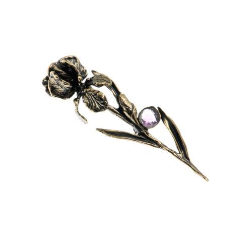 Purple Iris Brooch
