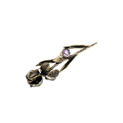 Purple Iris Brooch - Image 3