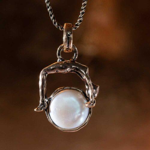 Yoga Necklace with Pearl - Image 6