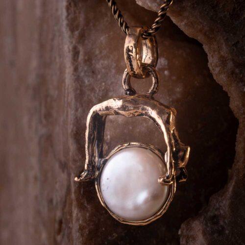 Yoga Necklace with Pearl - Image 5
